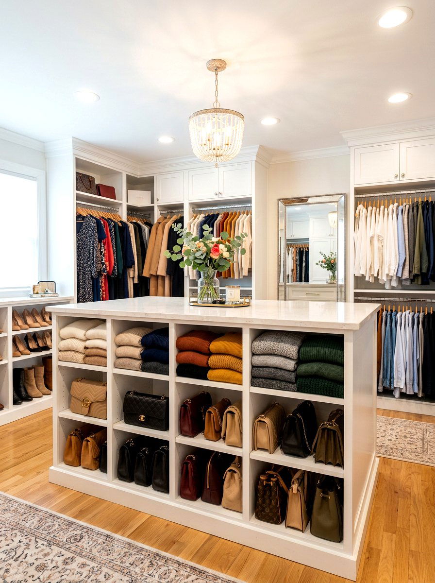 Open Shelving Closet Island - 30 closet island ideas