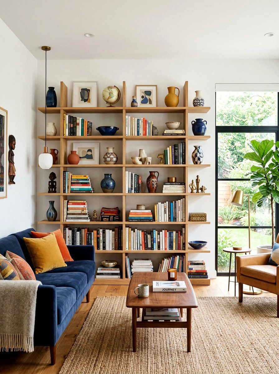 Open Shelving Display - 30 eclectic home decor ideas