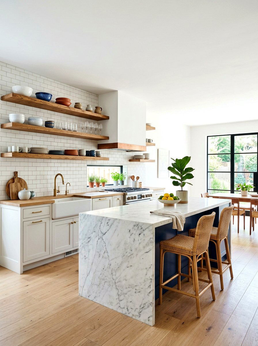 Open Shelving Kitchen - 30 California casual kitchen ideas