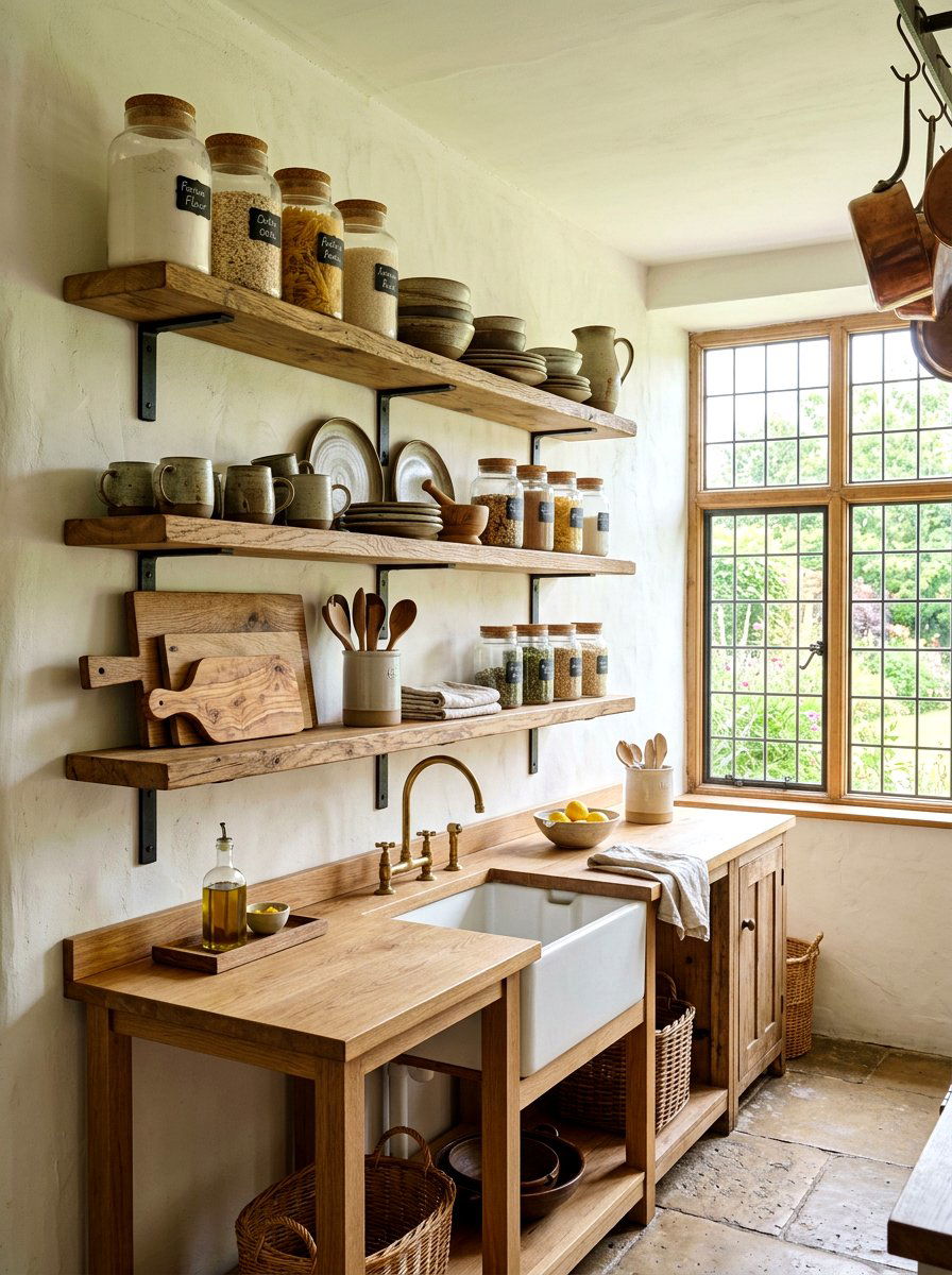 Open Shelving Kitchen - 30 old world kitchen ideas