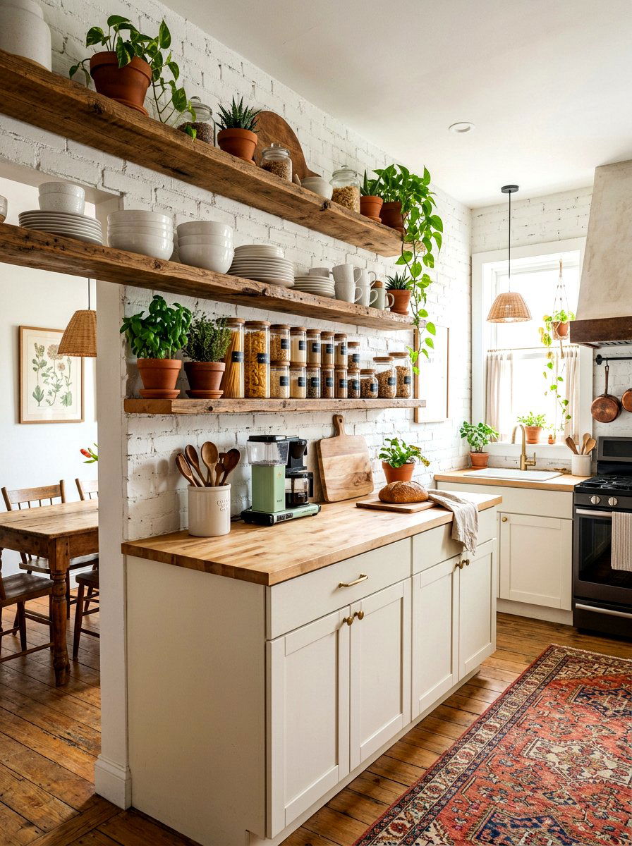 Open Shelving Kitchen - 30 budget kitchen ideas