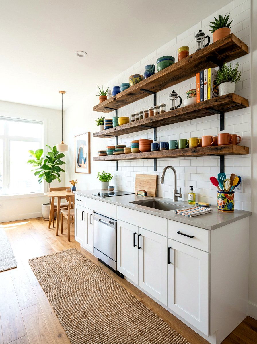 Open Shelving Kitchenette - 30 kitchenette design ideas
