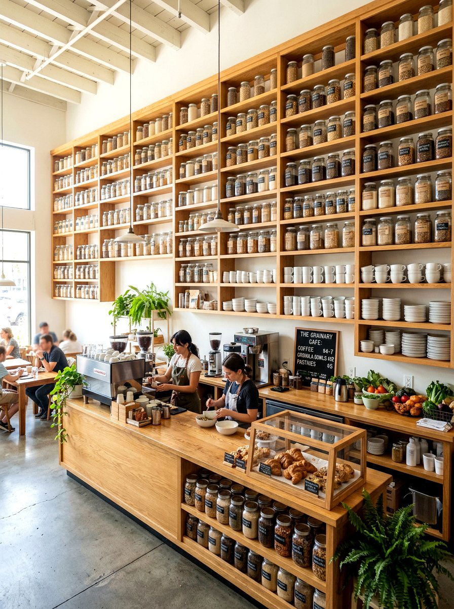 Open Shelving Pantry Cafe - 30 walk in pantry cafe ideas