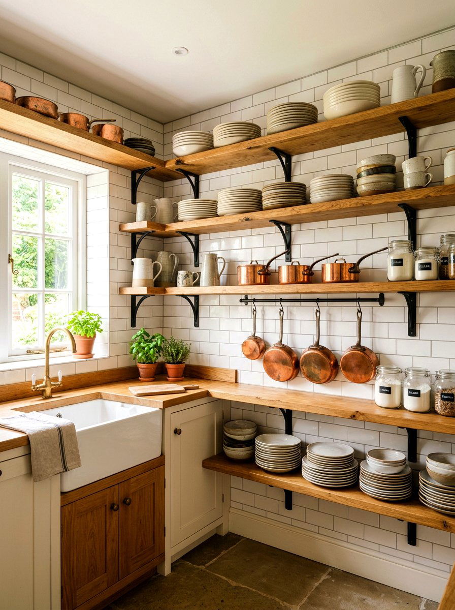 Open Shelving Scullery - 30 traditional prep kitchen ideas