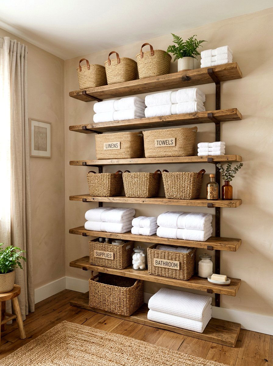 Open Shelving Storage - 30 utility kitchen ideas