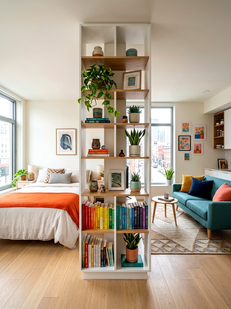 Open Shelving Unit - 30 semi open floor plan ideas