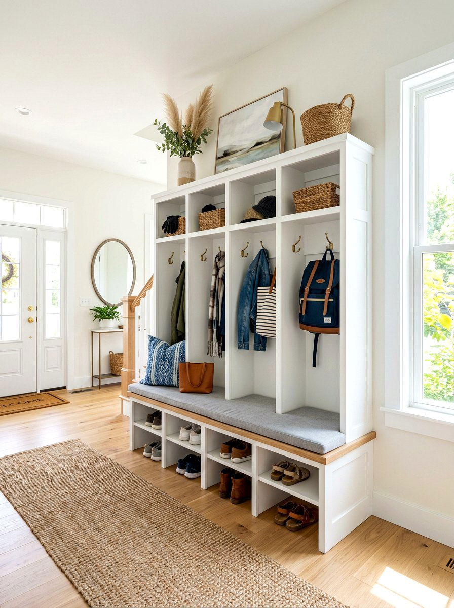 Open Top Mudroom Locker - 30 open mudroom shelving ideas