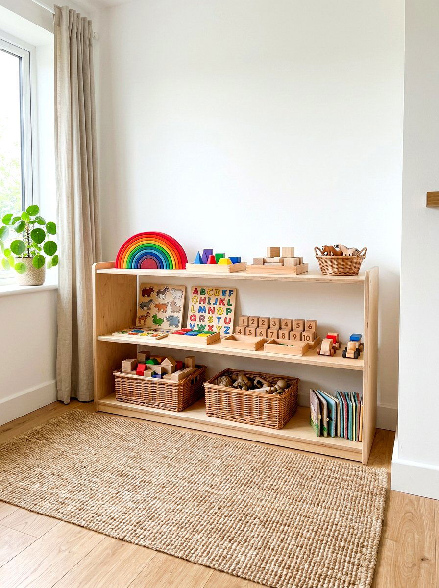 Open Toy Shelving - 30 montessori bedroom ideas