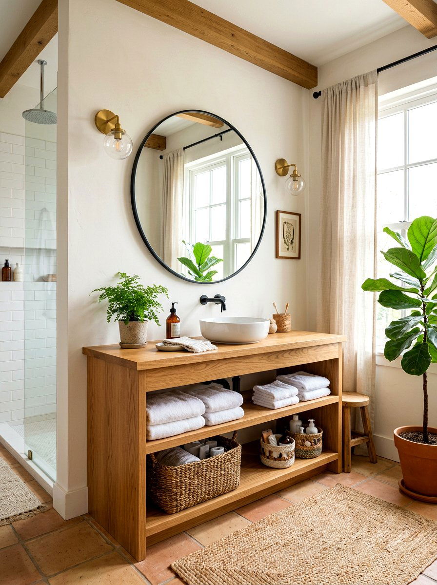 Open Vanity Bathroom - 30 boho bathroom ideas