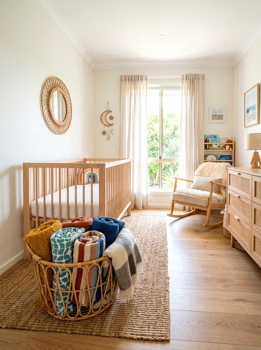 Open Weave Storage Basket - 30 nursery storage basket ideas