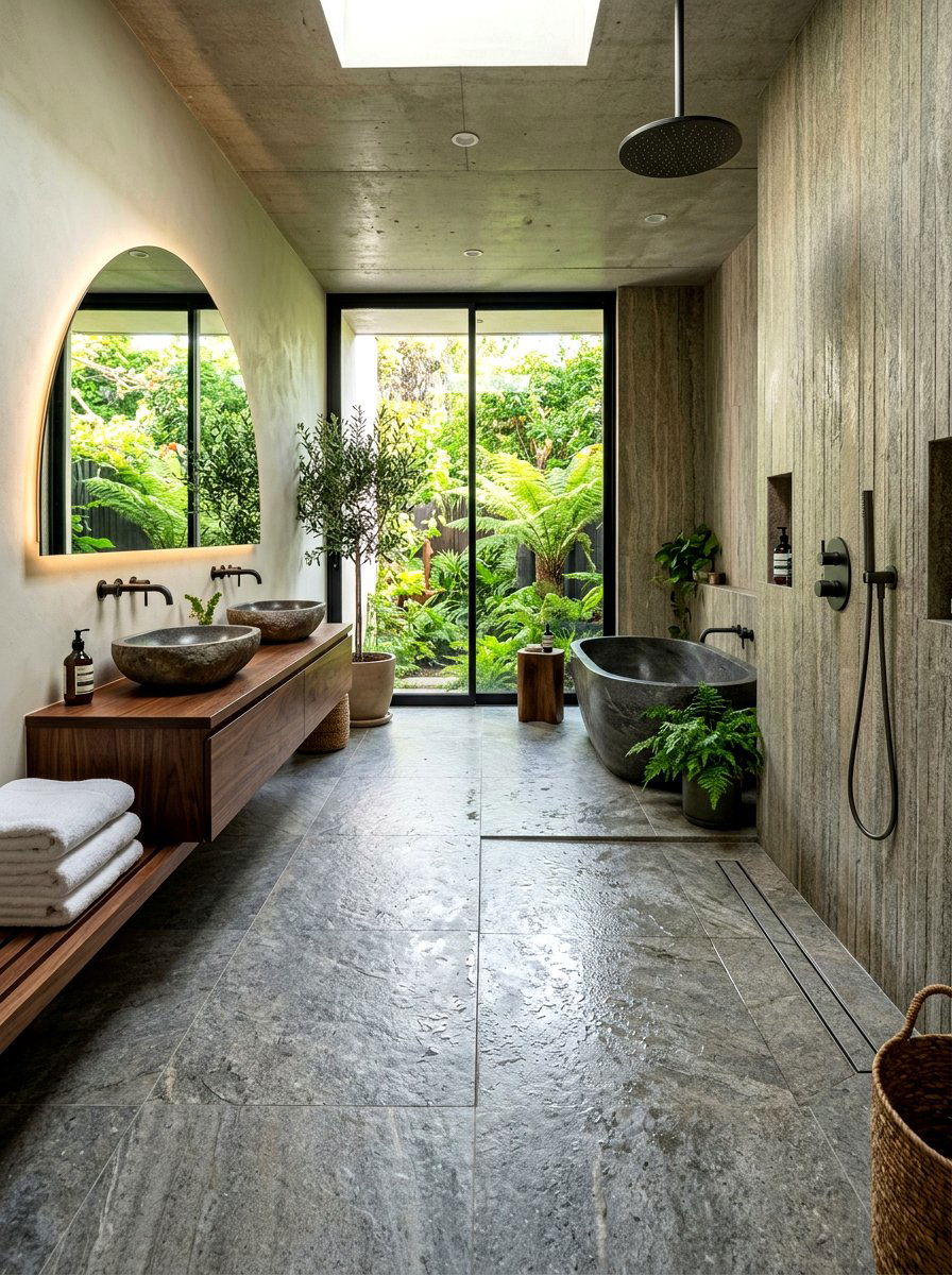 Open Wet Organic Modern Bathroom - 30 organic modern bathroom ideas