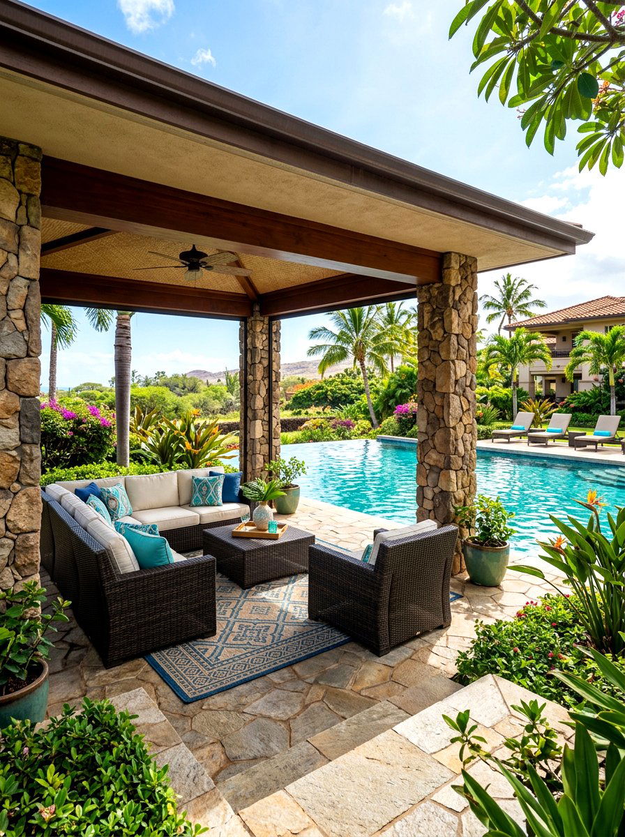 Open air pool cabana - 30 pool cabana decor ideas