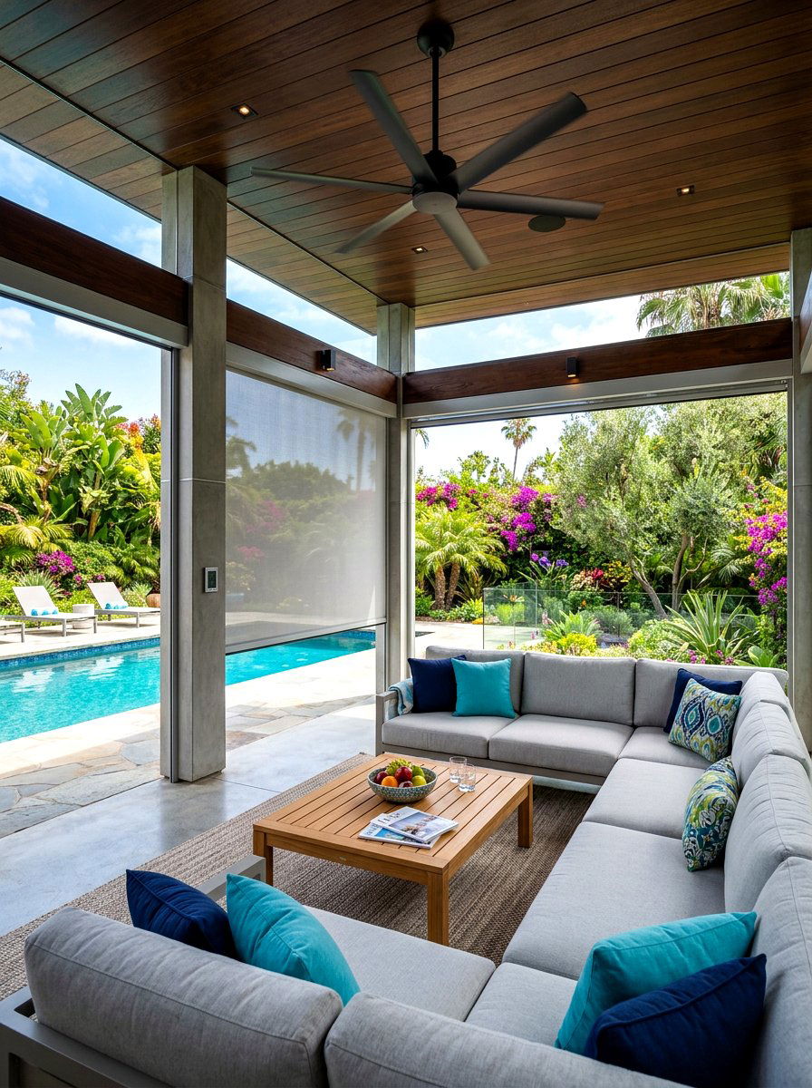 Open air pool house cabana - 30 modern pool house ideas