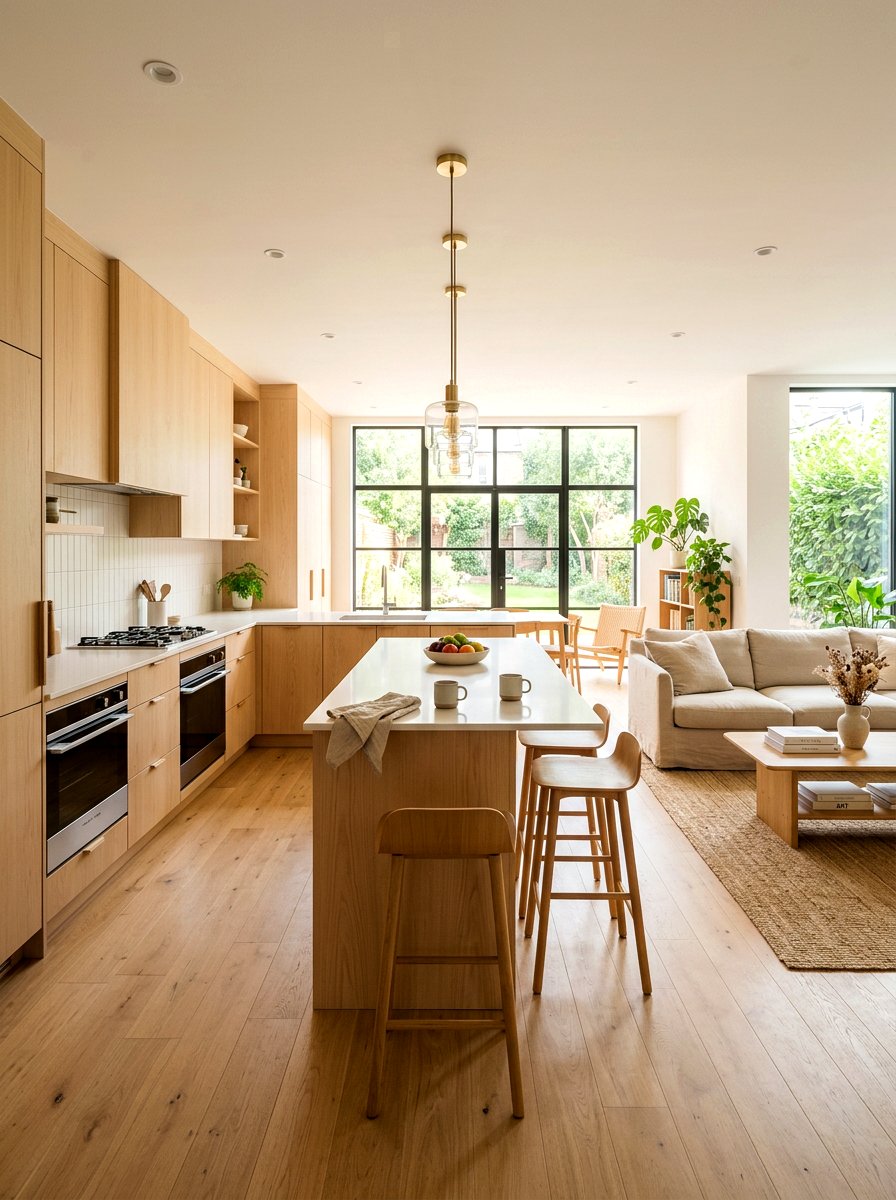 Open blonde wood kitchen - 30 blonde wood kitchen ideas