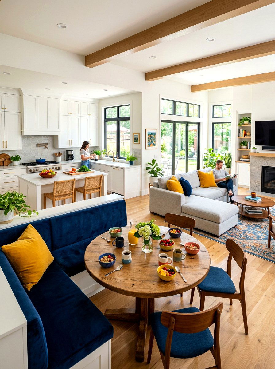 Open breakfast area - 30 corner breakfast nook ideas