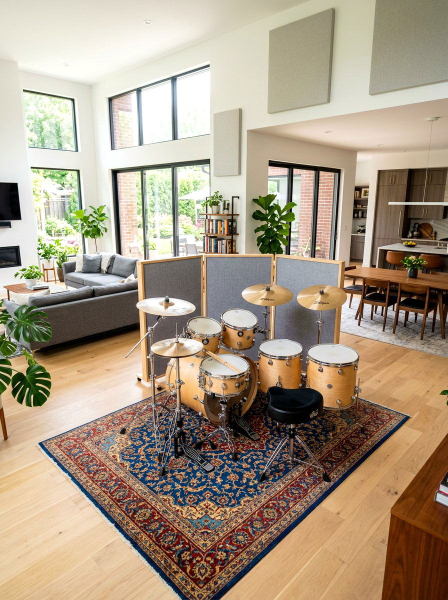 Open concept drum room - 30 drum room ideas