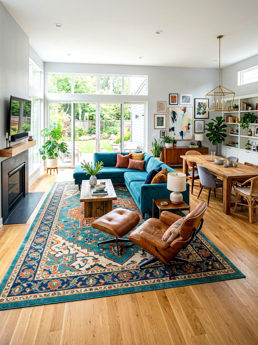 Open concept eclectic living room - 30 modern eclectic living room ideas