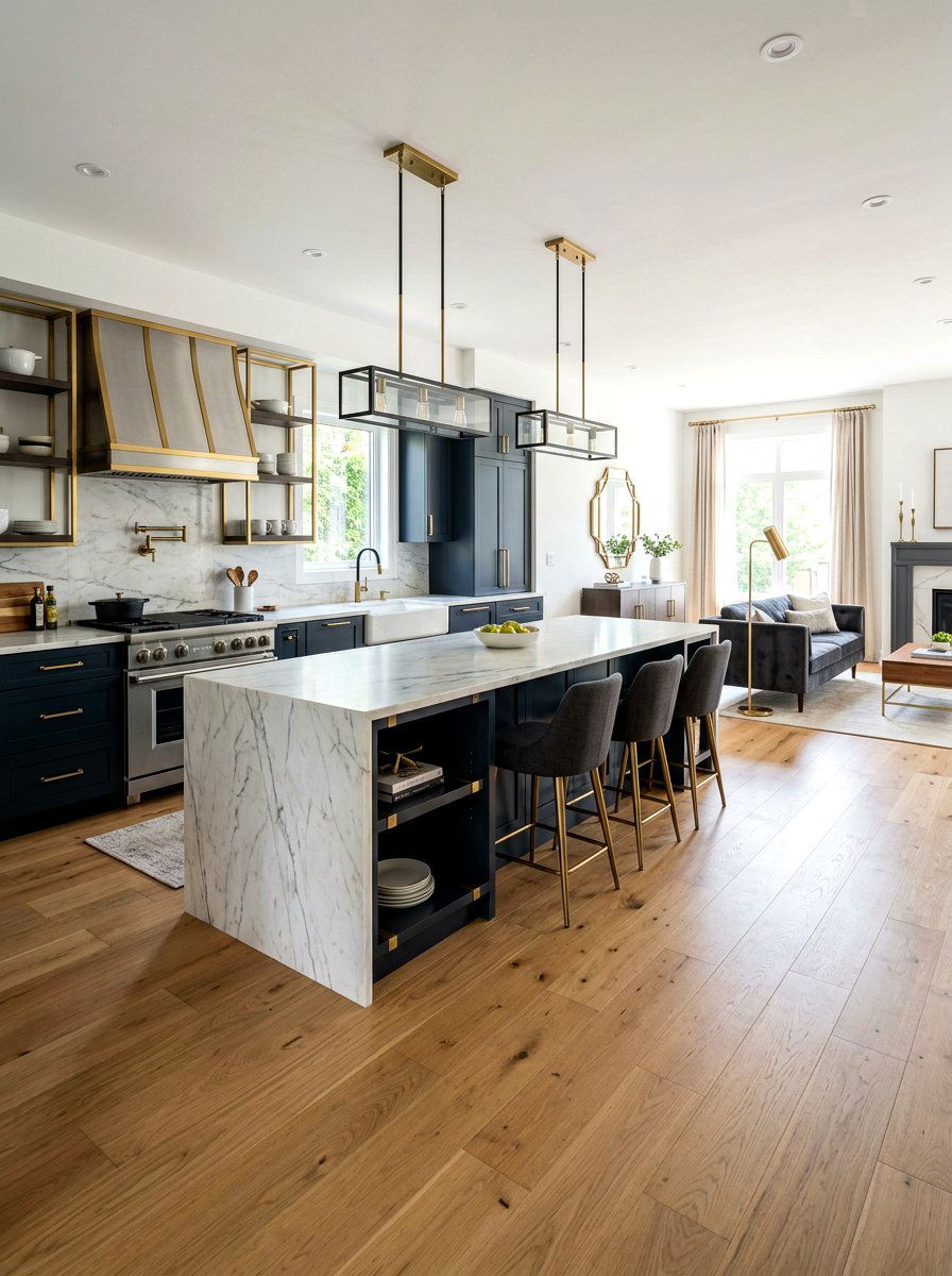 Open concept mixed metal kitchen - 30 mixed metal kitchen ideas