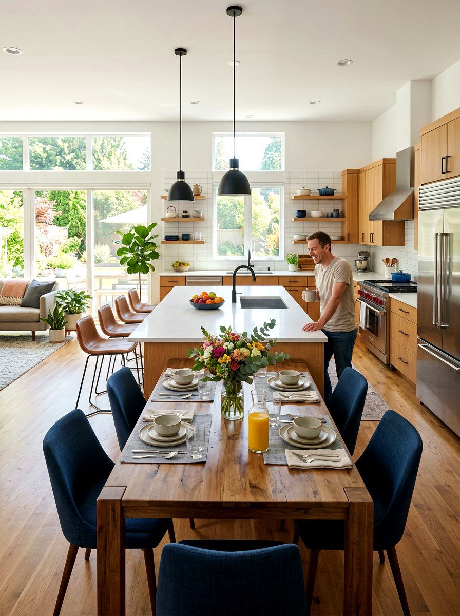 Open concept morning room - 30 bright breakfast room ideas