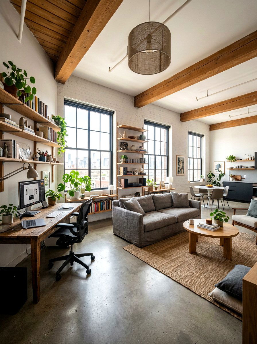 Open concept studio - 30 feminine home studio ideas