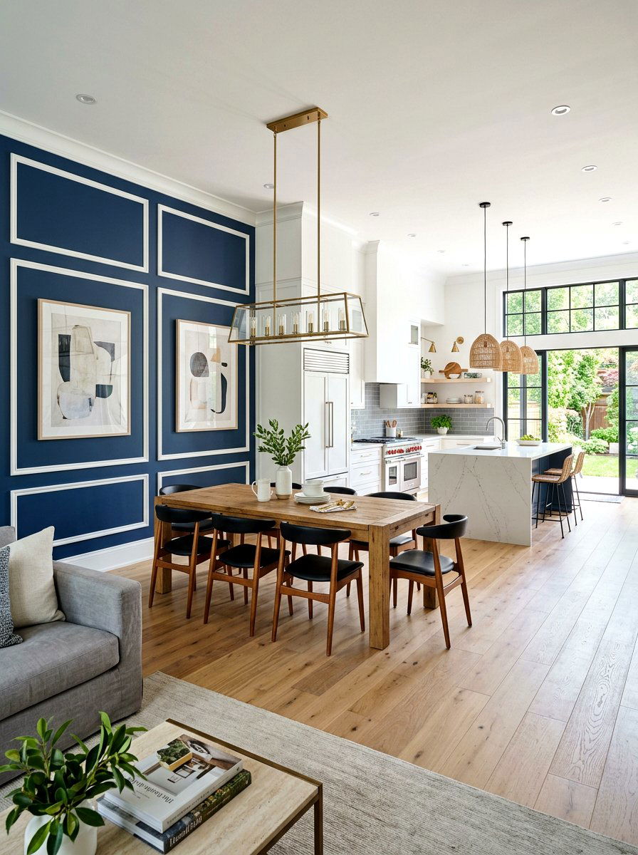 Open concept wall molding - 30 picture frame molding ideas