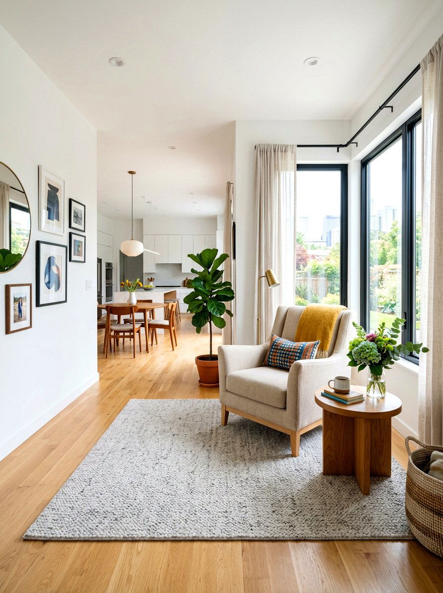 Open floor plan corner - 30 bright reading nook ideas