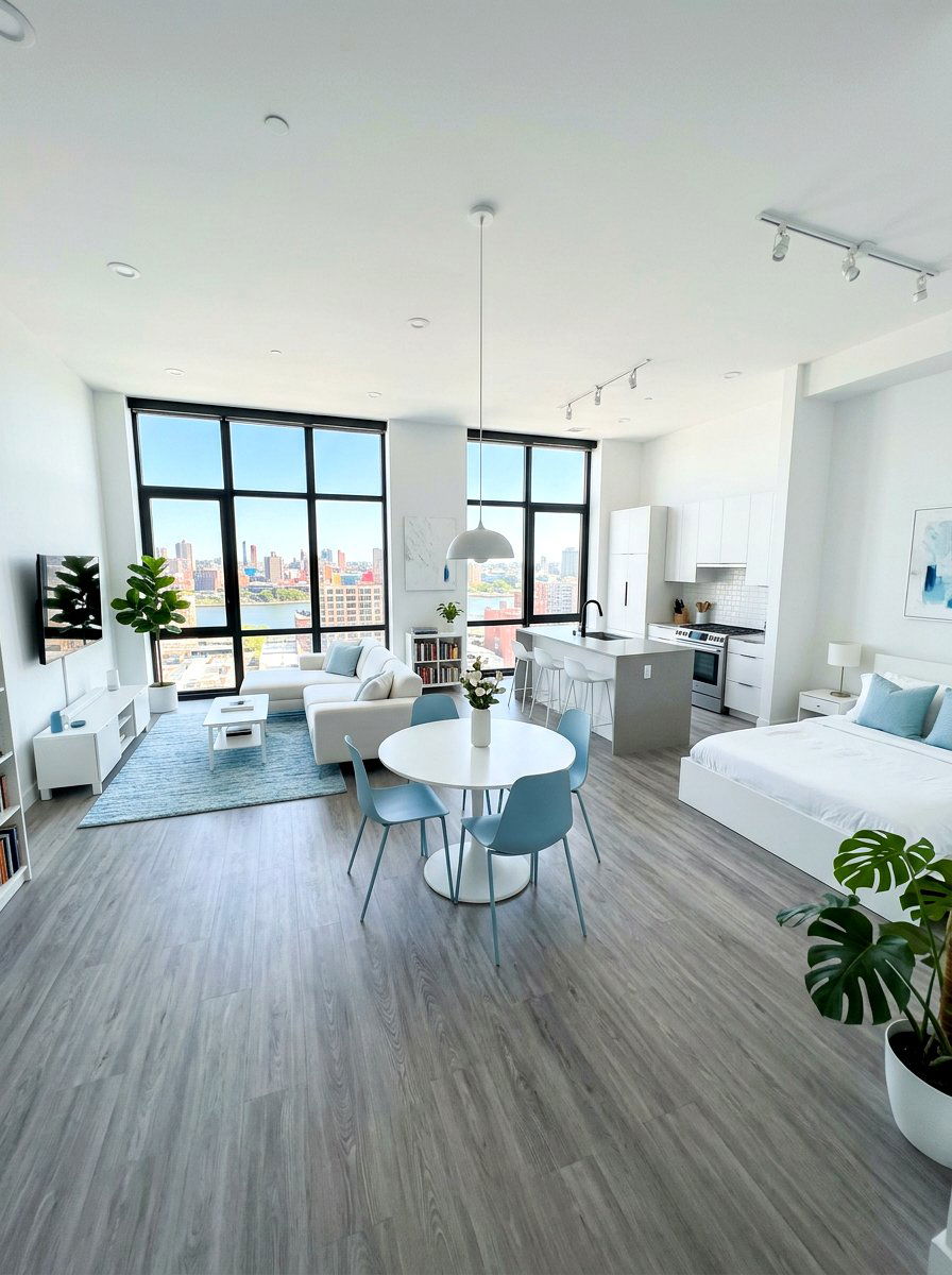 Open floor plan studio apartment - 30 studio apartment vibe ideas