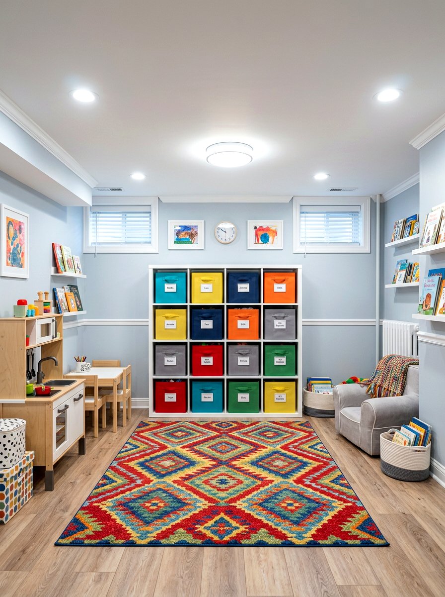 Open front cube toy organizer - 30 pet toy basket ideas