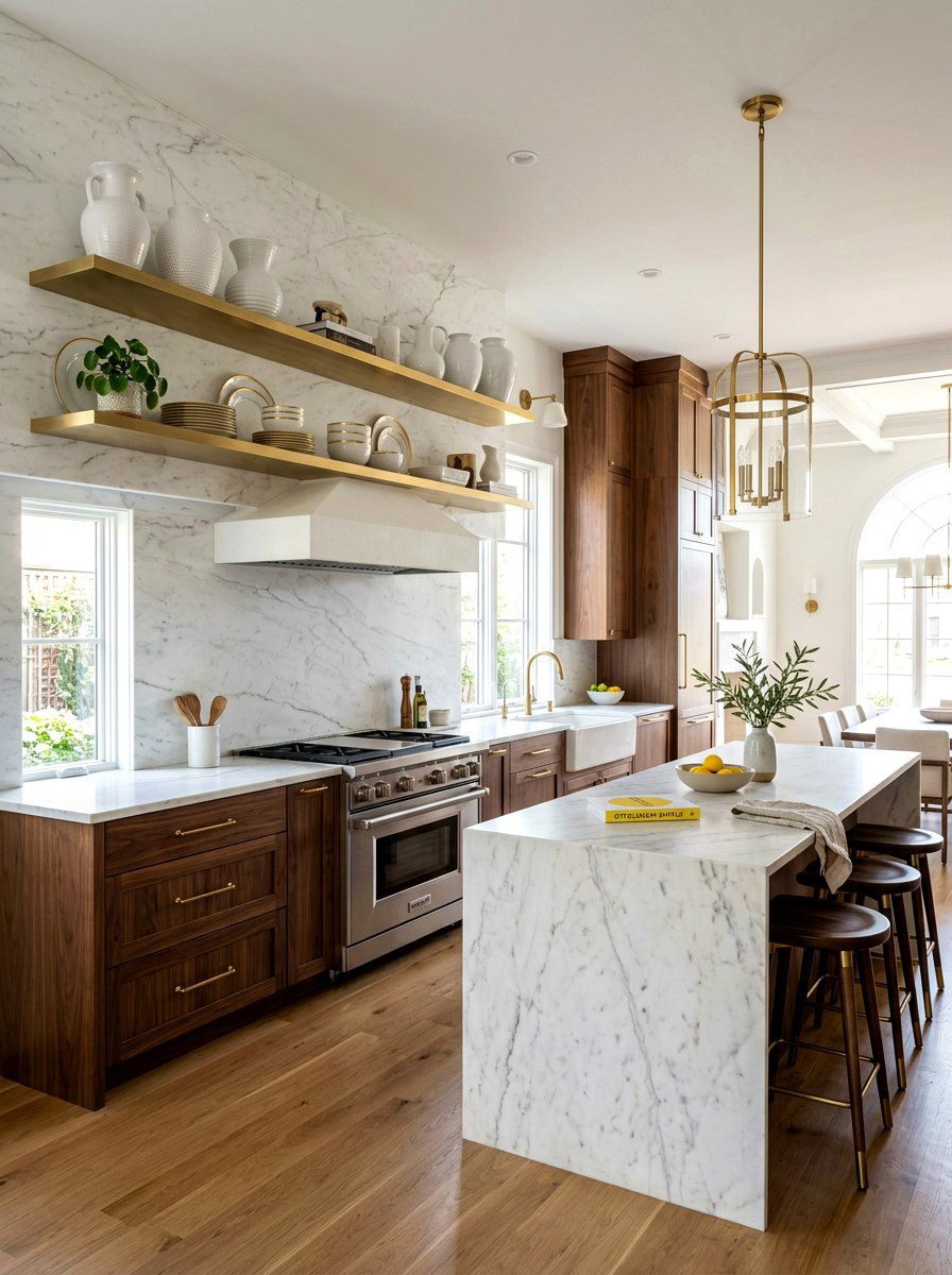 Open kitchen shelving - 30 neo deco kitchen ideas