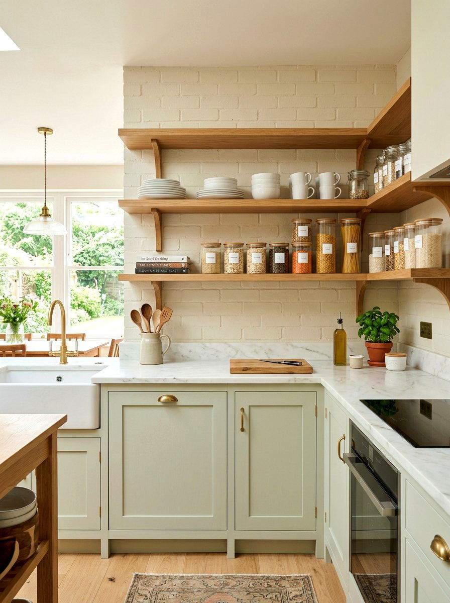 Open shelf kitchen - 30 slow living home ideas