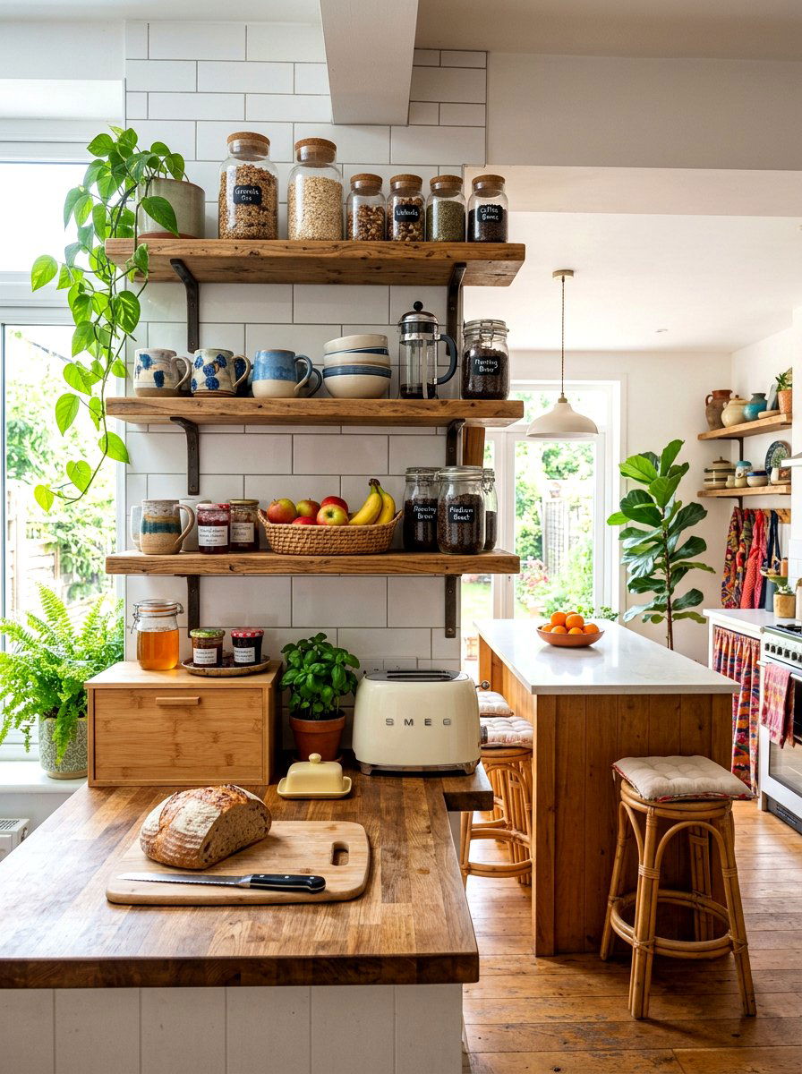 Open shelving breakfast station cabinet - 30 breakfast station cabinet ideas