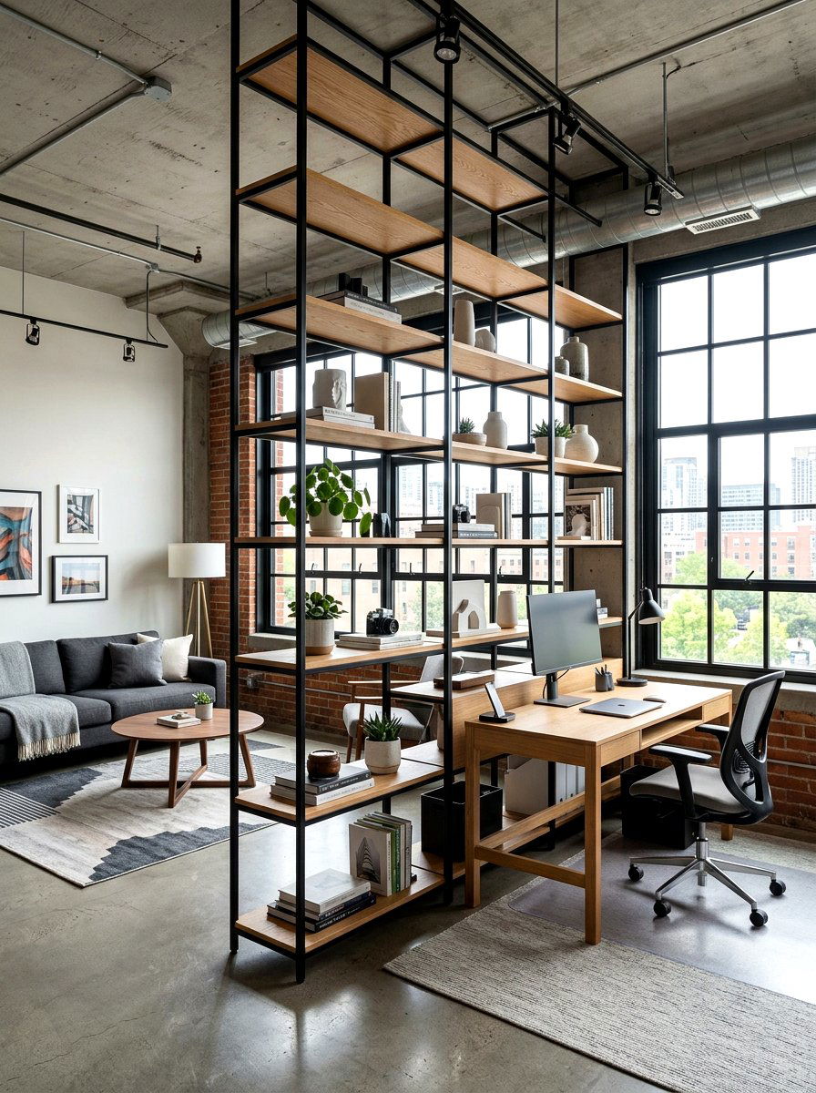 Open shelving unit - 30 zoned open concept ideas