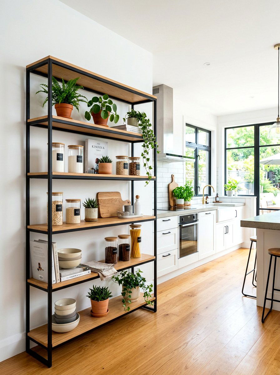 Open shelving unit kitchen - 30 freestanding furniture kitchen ideas