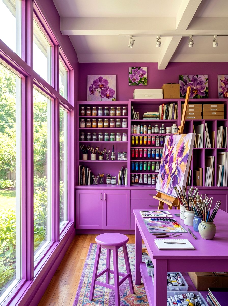 Orchid purple studio - 30 spring color drench ideas