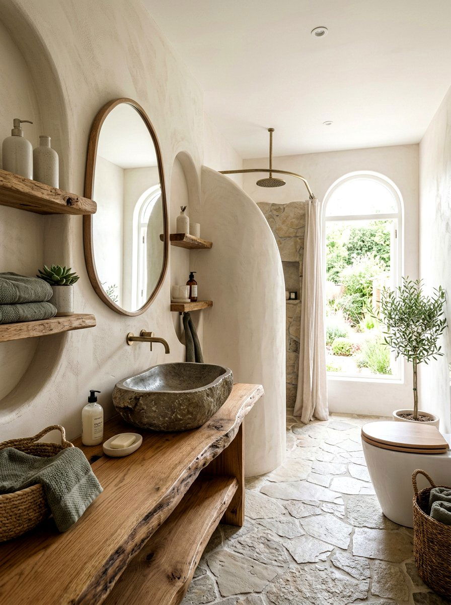 Organic Bathroom - 30 neutral bathroom ideas