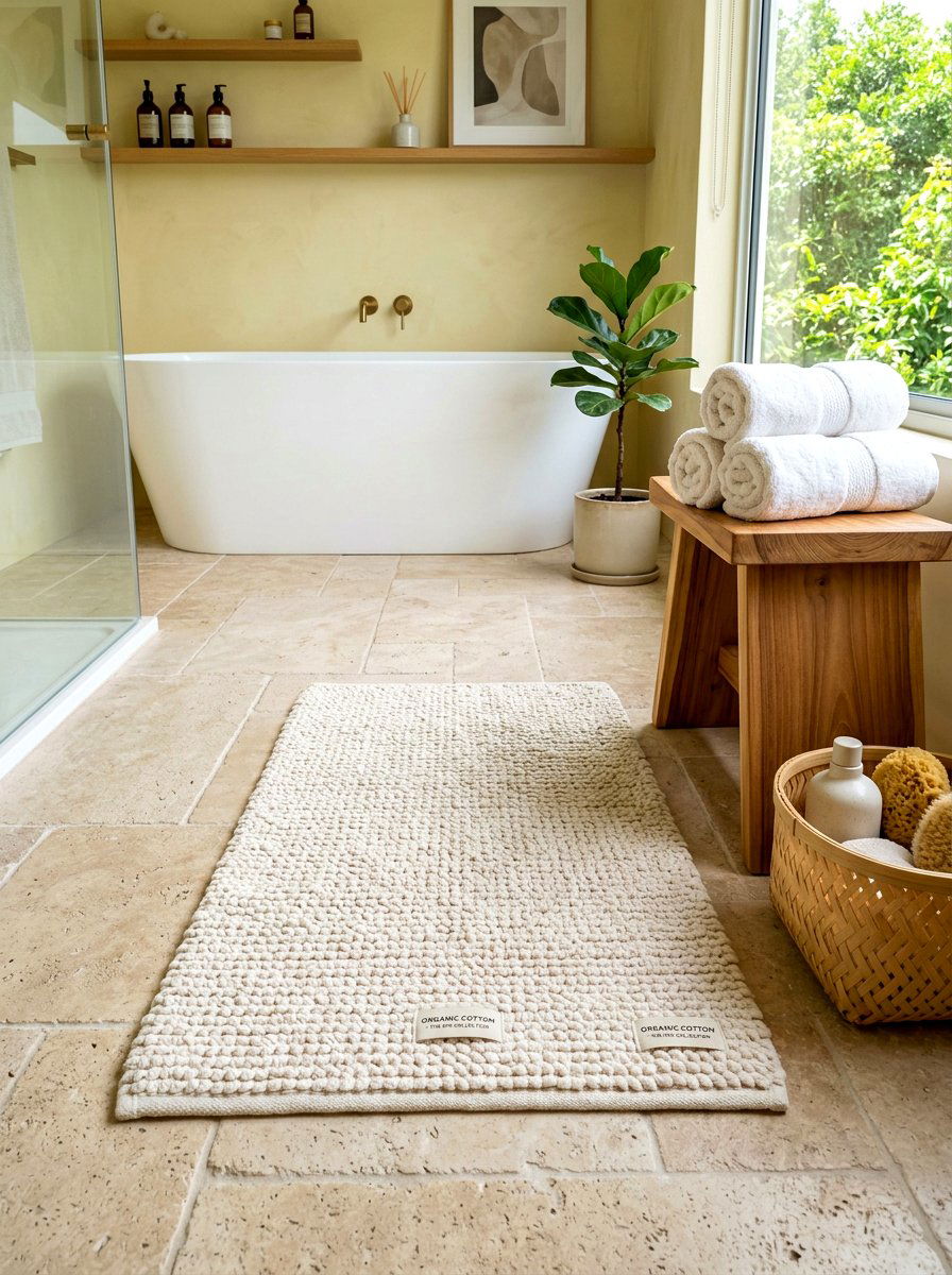 Organic Cotton Bath Mat - 30 nontoxic bathroom ideas