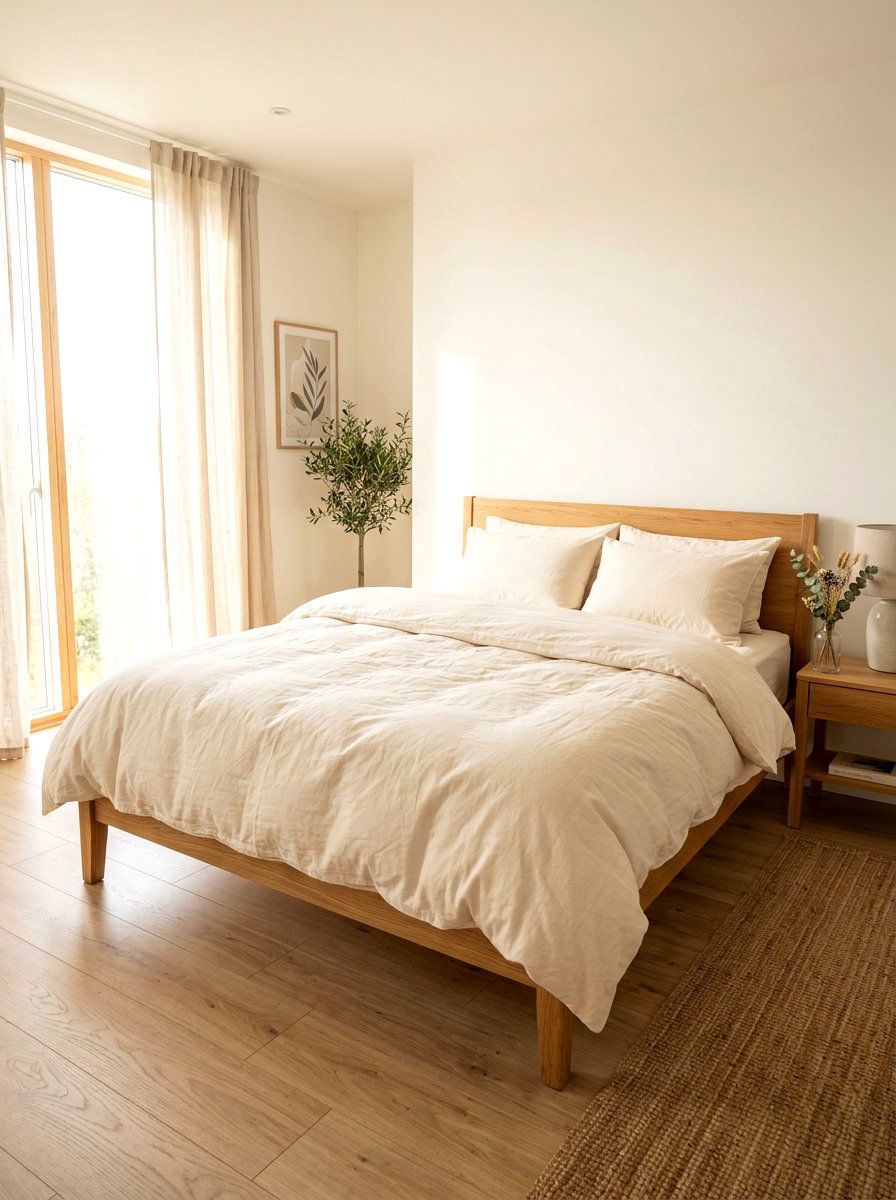 Organic Cotton Bedding - 30 sanctuary bedroom ideas