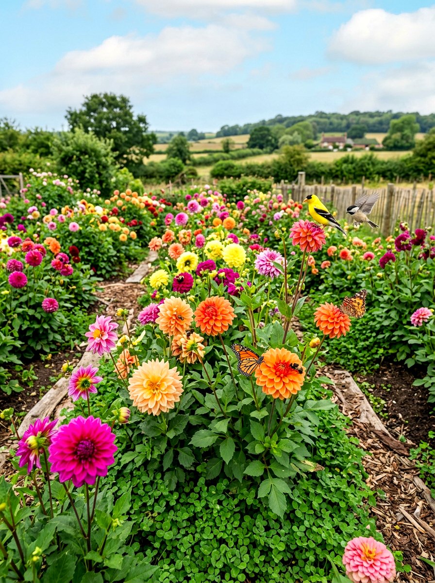 Organic Dahlia Garden - 30 dahlia cutting patch ideas