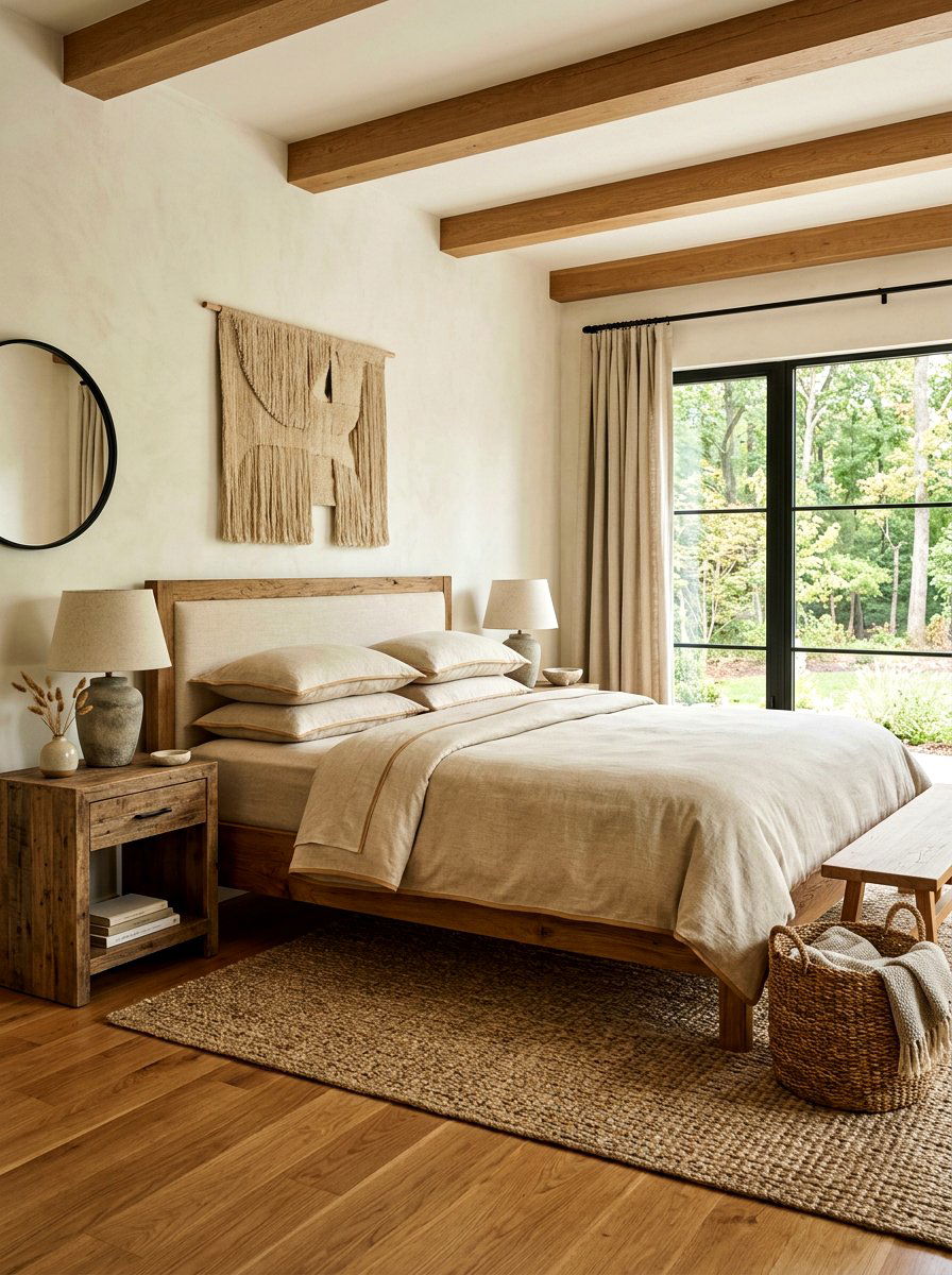 Organic Hemp Bedding With Natural Piping - 30 piped bedding bedroom ideas