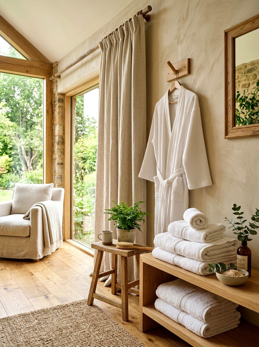 Organic Linen Spa Corner - 30 spa corner ideas