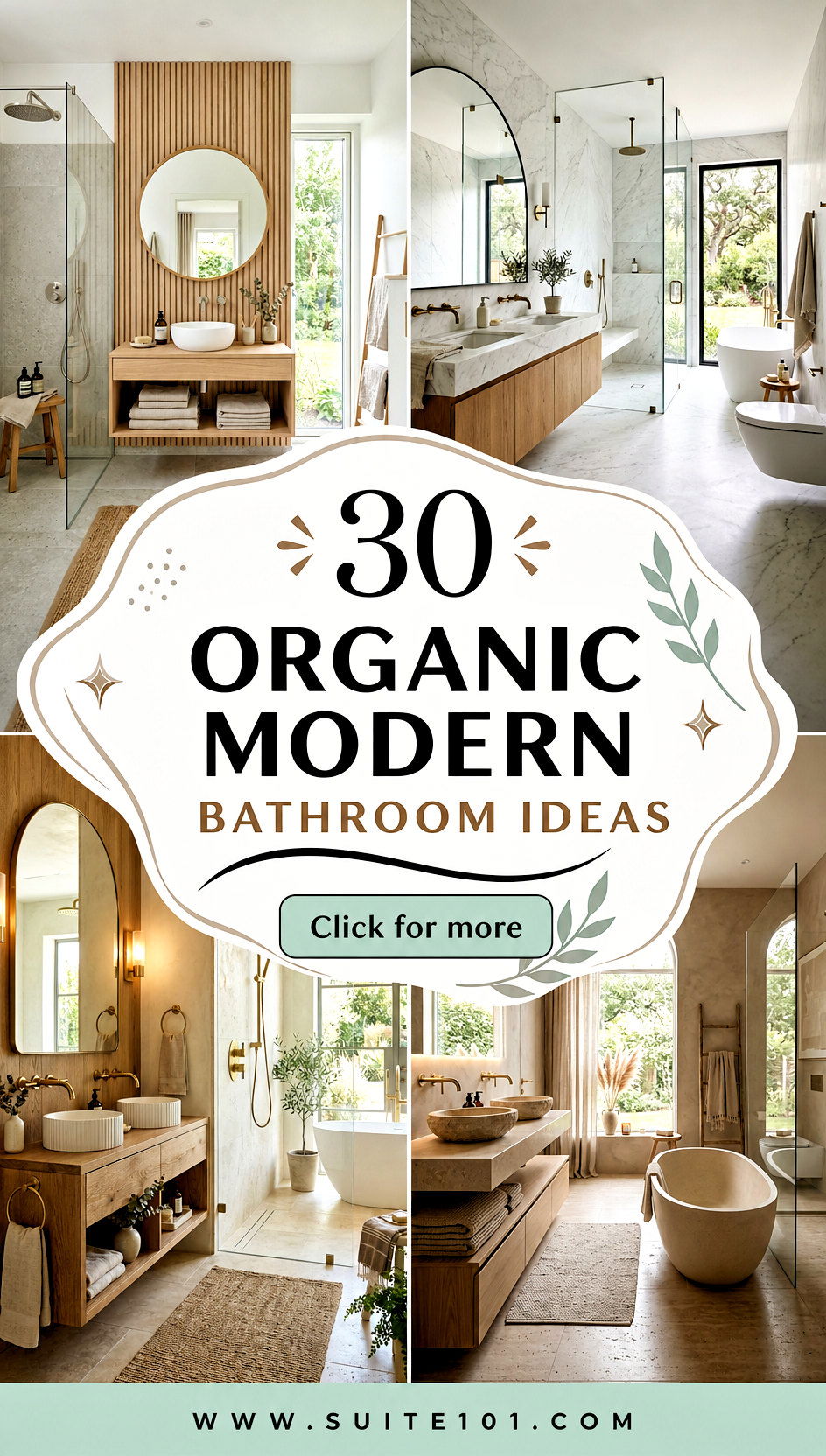 Organic Modern Bathroom Ideas 30 Spa-Relaxing Natural Style - Organic Modern Bathroom Ideas: 30 Spa-Relaxing Natural Style