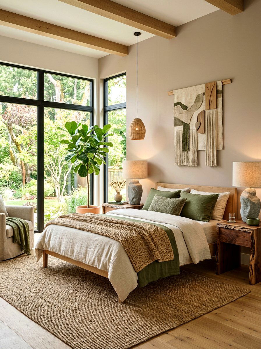 Organic Modern Bedroom - 30 quiet luxury master bedroom ideas