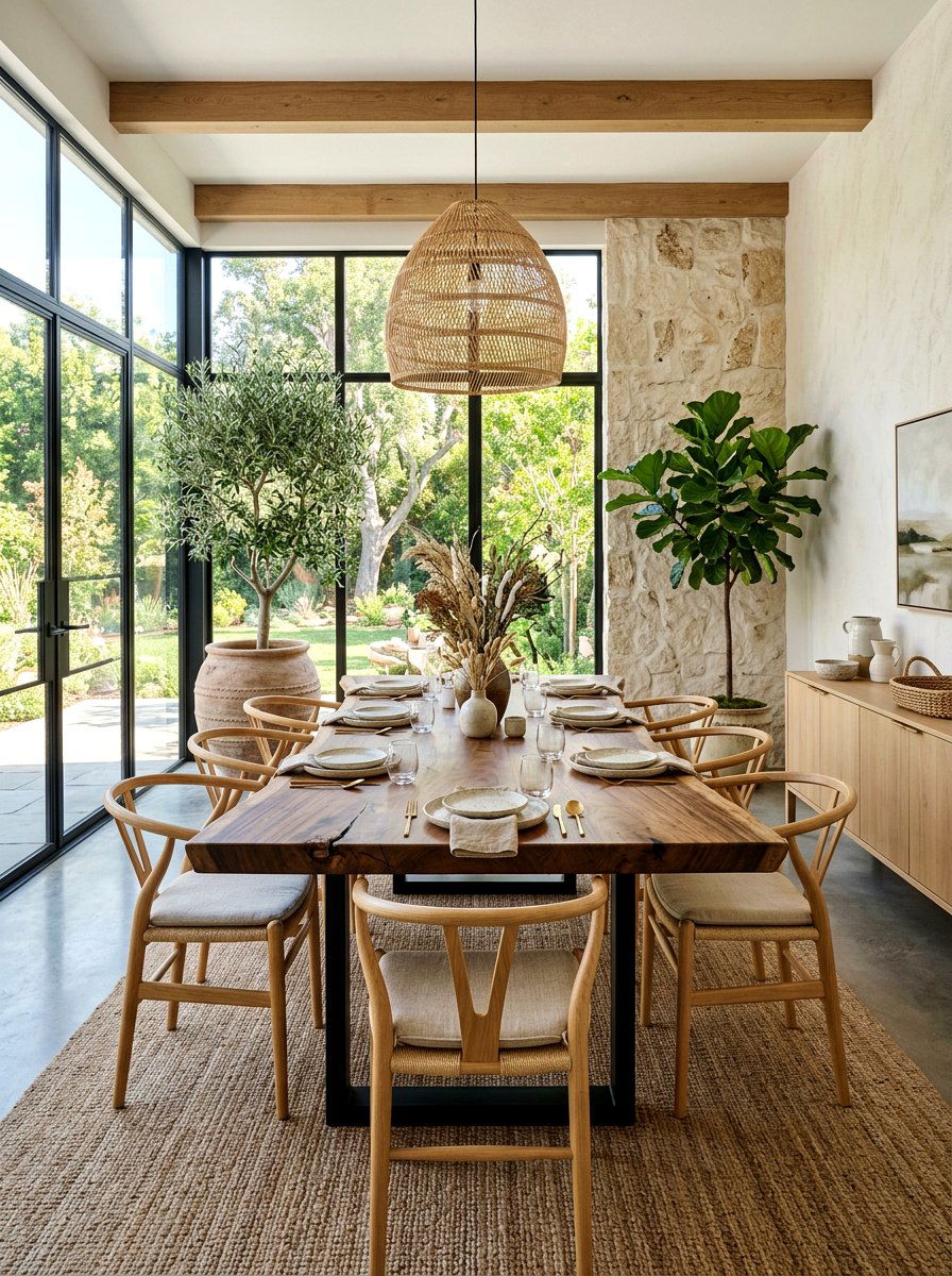 Organic Modern Dining Room - 30 dining room makeover ideas