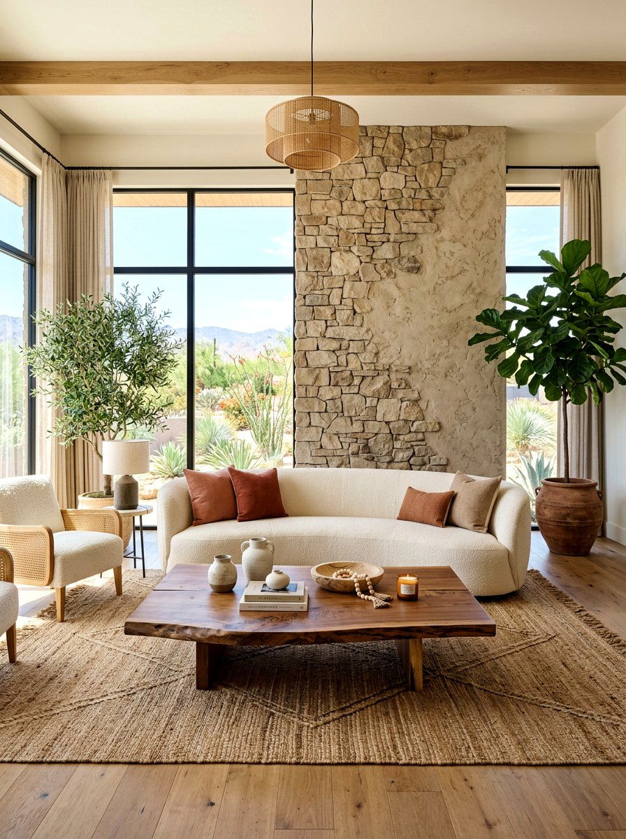 Organic Modern Living Room Cream Sofa - 30 cream sofa living room ideas