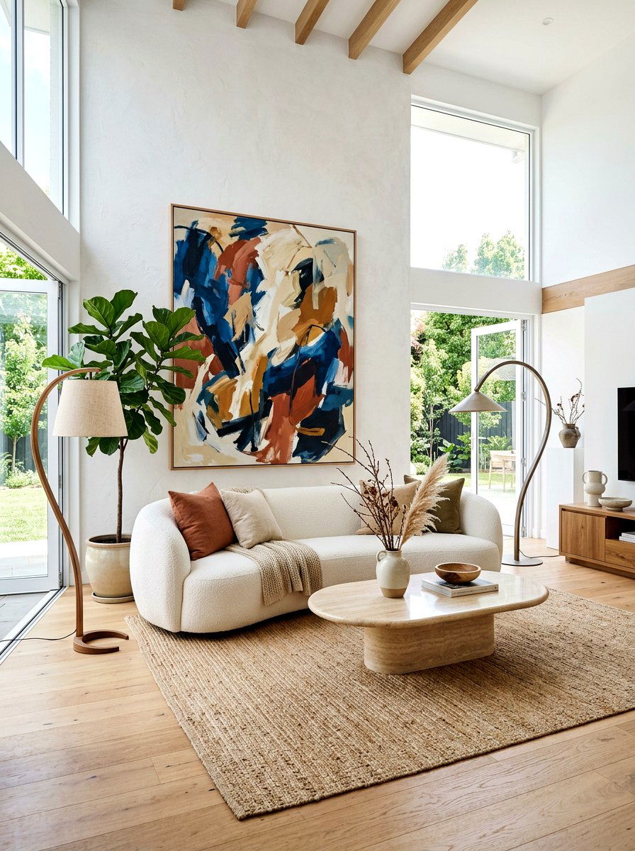 Organic Modern Living Space - 30 cozy family room ideas
