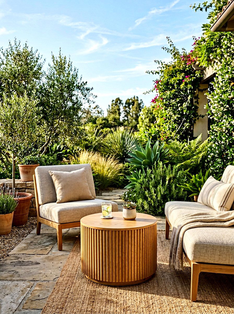 Organic Modern Lounge Wood Drink Table - 30 drink table ideas