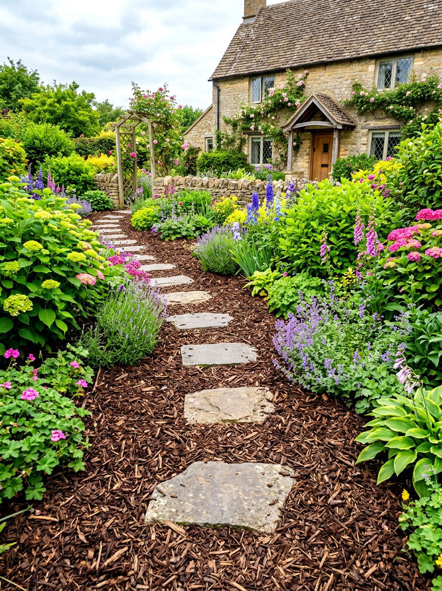 Organic Mulch Groundcover - 30 xeriscape garden ideas