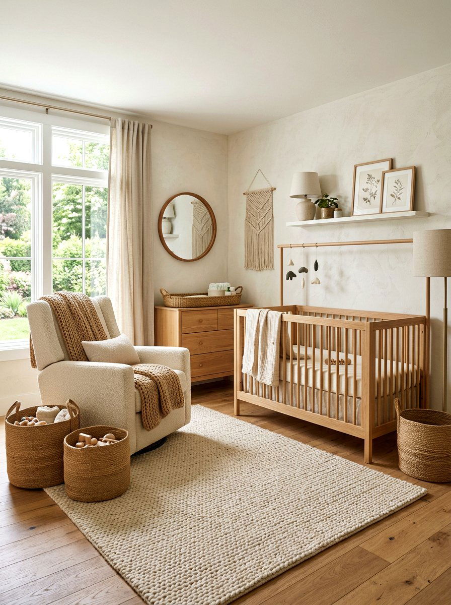 Organic Texture Nursery - 30 minimalist nursery ideas