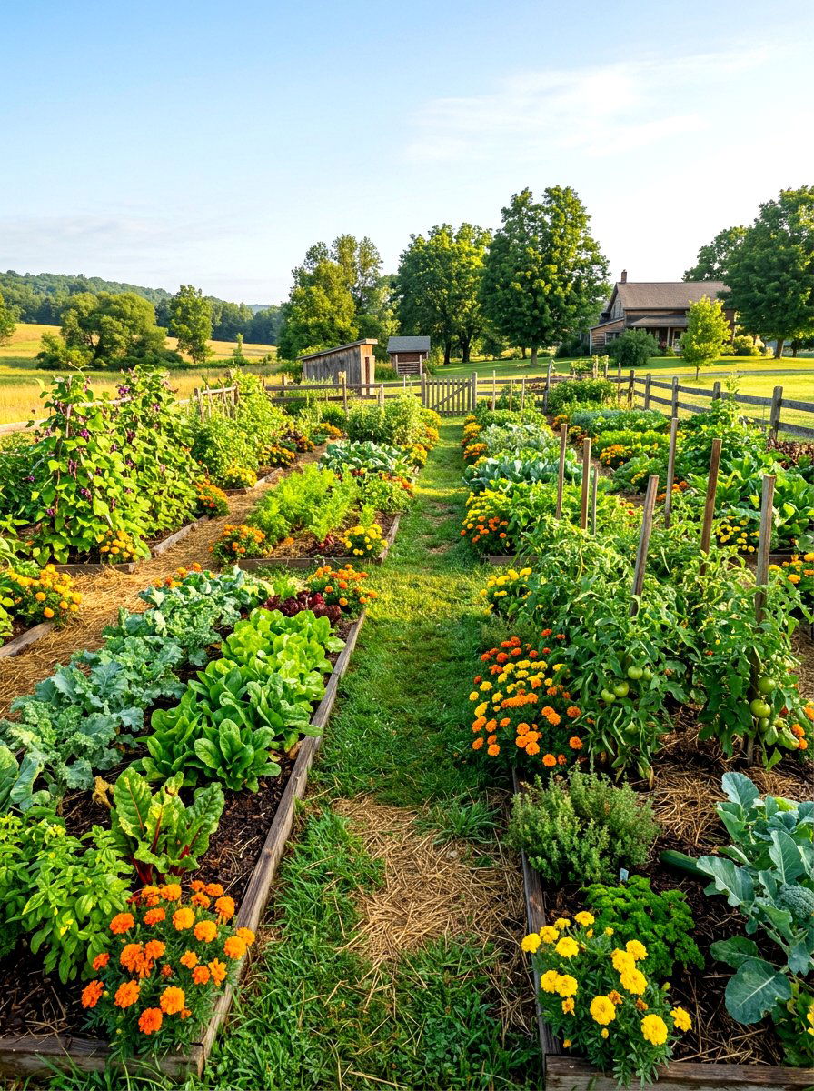 Organic Vegetable Patch - 30 kitchen garden ideas