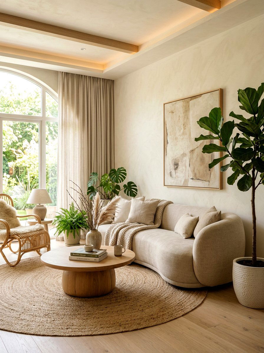 Organic beige living room - 30 beige living room ideas